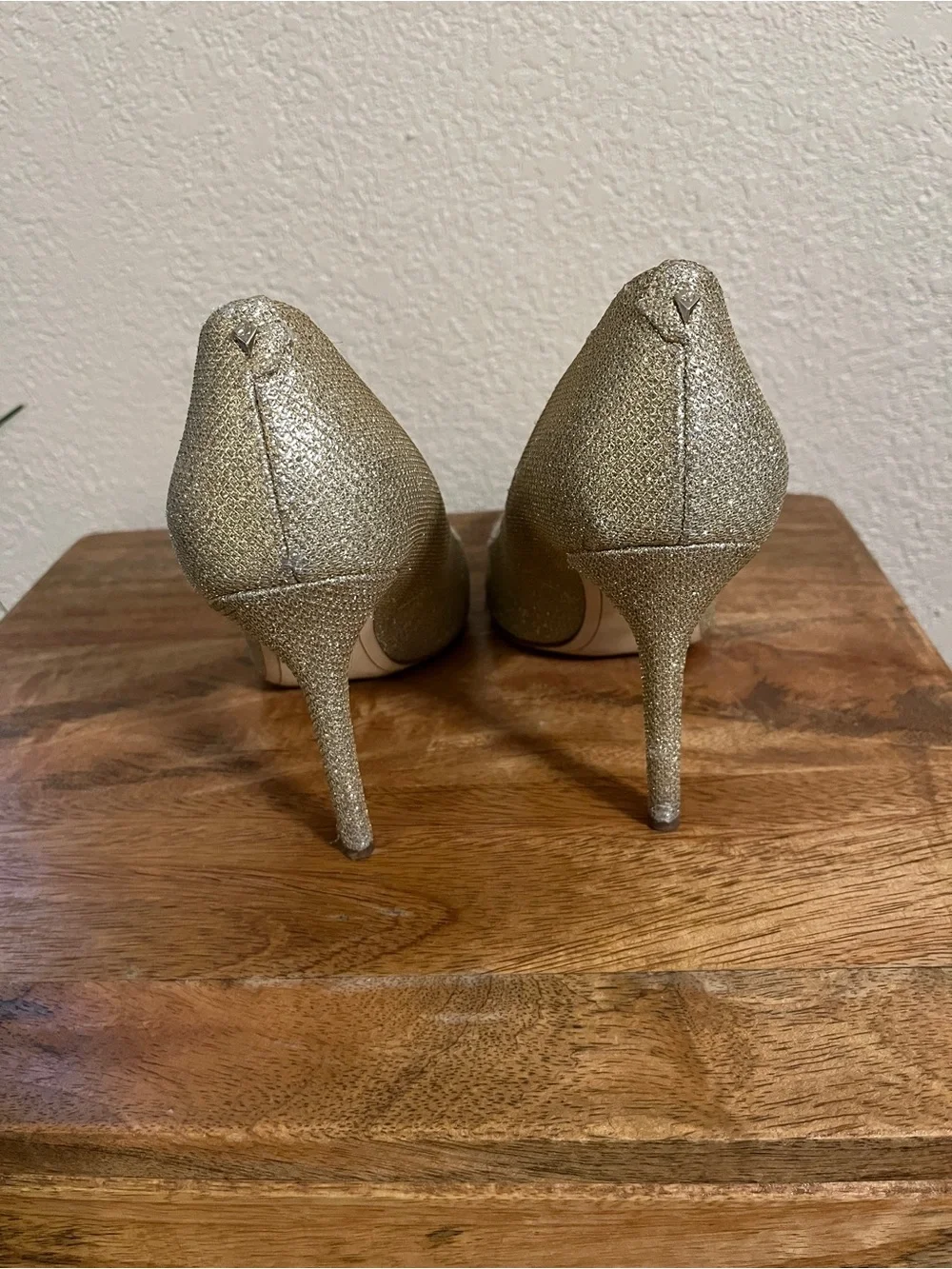 Sam Edelman Sparkling Gold Pointed-Toe Stiletto Pumps